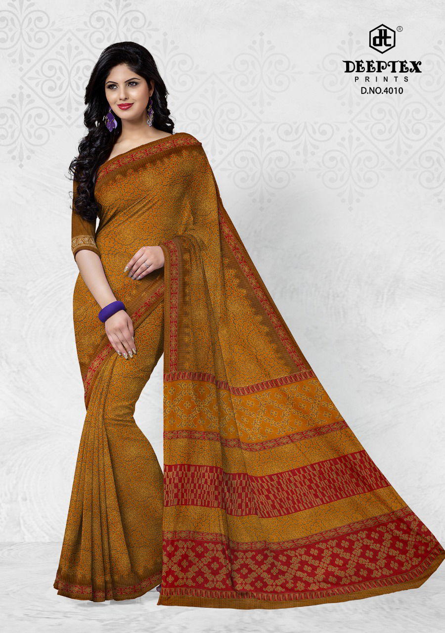 Deeptex Prime Time 4 Regular Wear Wholesale Cotton Printed Sarees
